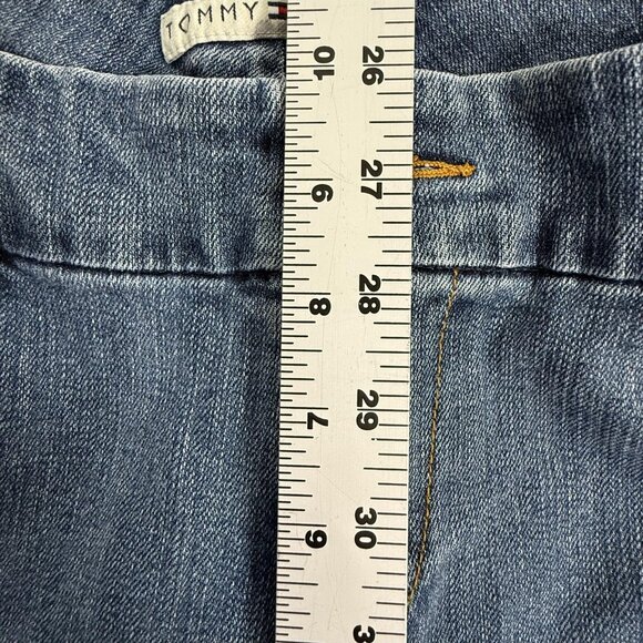 VTG Tommy Hilfiger Jeans Y2K Womens 34x28 Straight Floral Embroidered Blue Denim - Picture 8 of 8